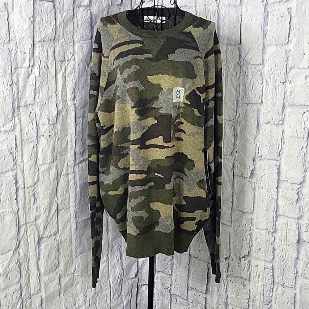 **MUTUAL WEAVE‎ Camouflaged Pullover Sweater Large
